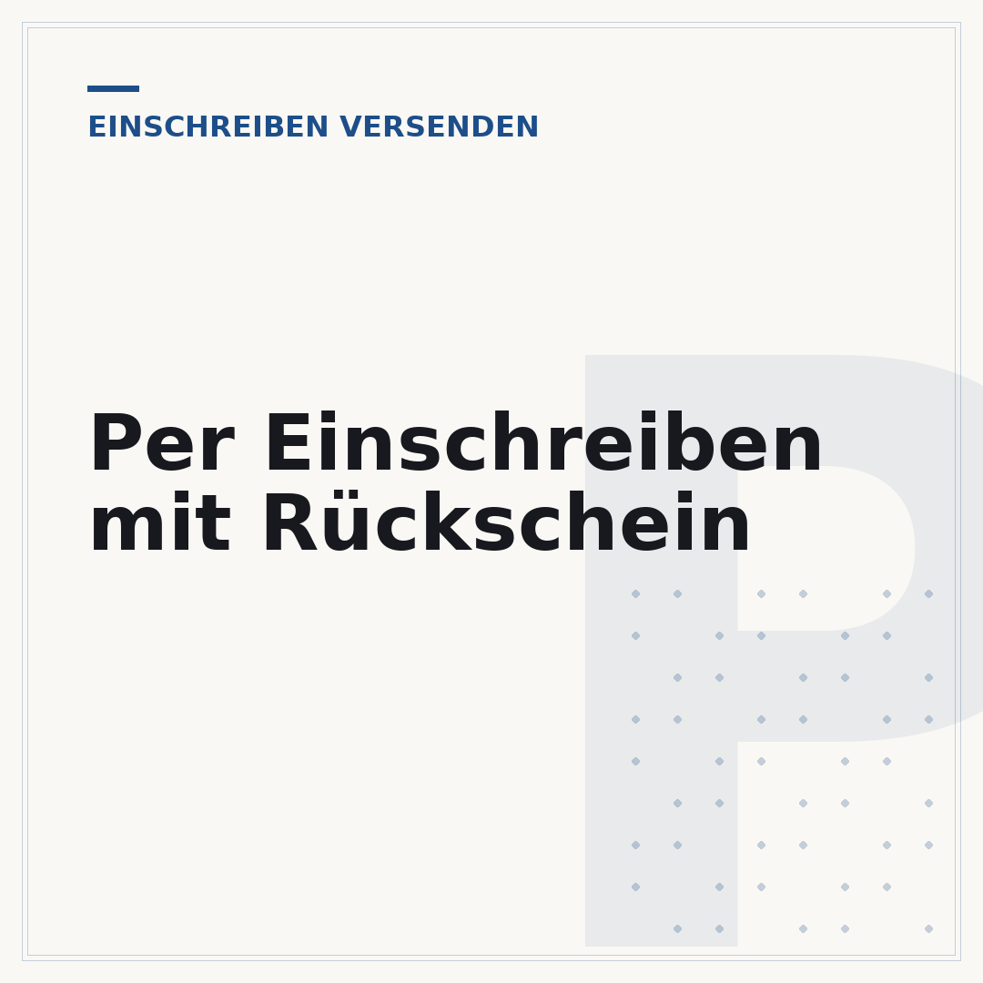 Per Einschreiben mit Rückschein