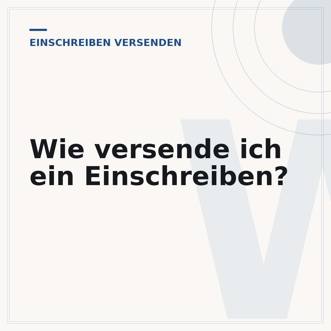 Wie versende ich ein Einschreiben?