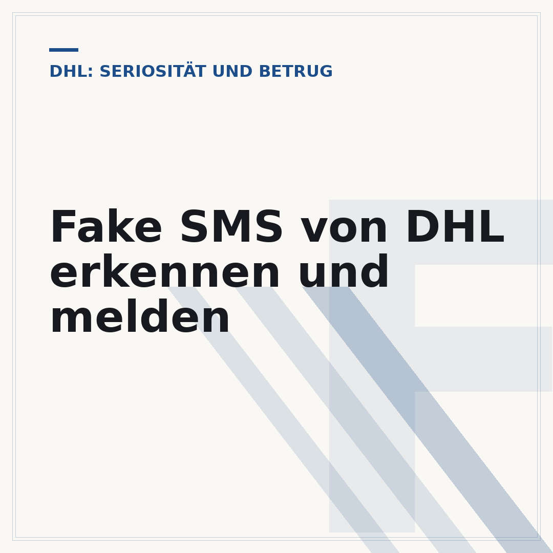 Fake SMS von DHL erkennen und melden