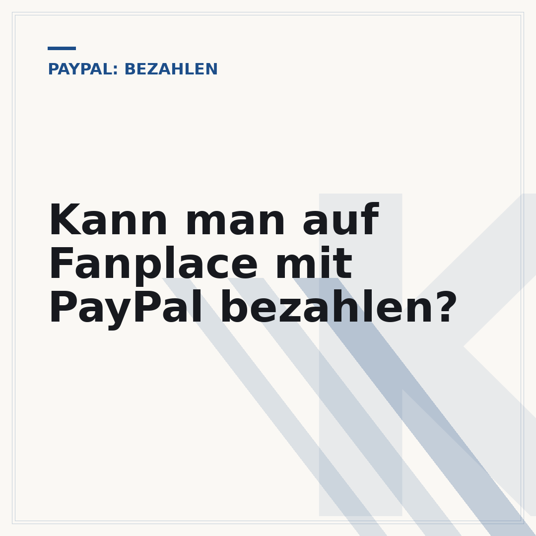 Kann man auf Fanplace mit PayPal bezahlen?