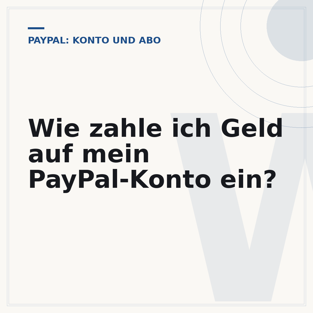 Wie zahle ich Geld auf mein PayPal-Konto ein?