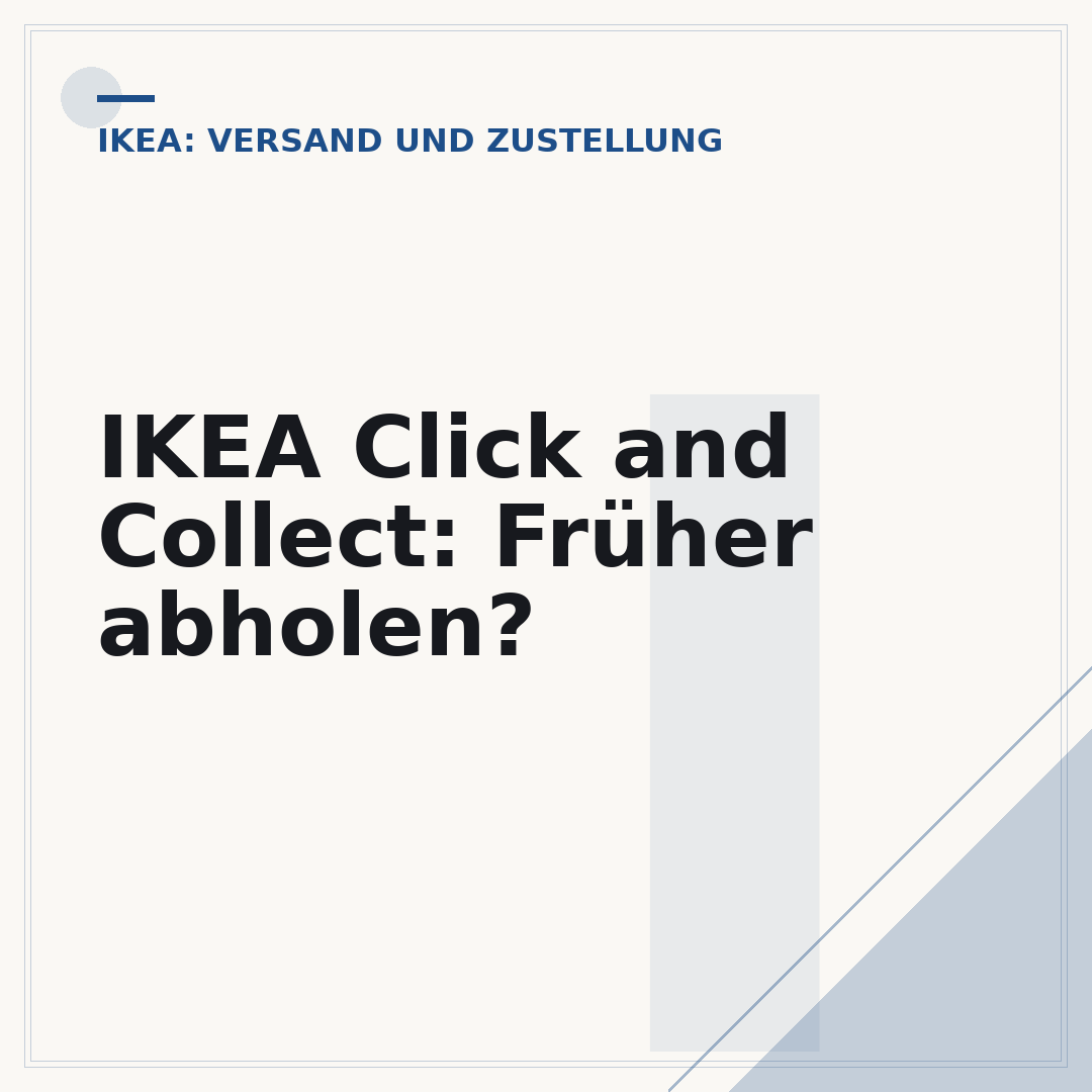 IKEA Click and Collect: Früher abholen?