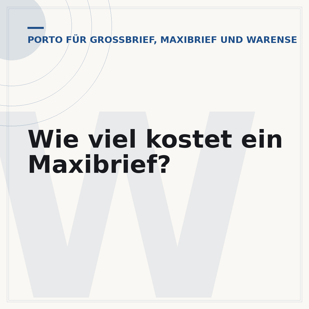 Wie viel kostet ein Maxibrief?