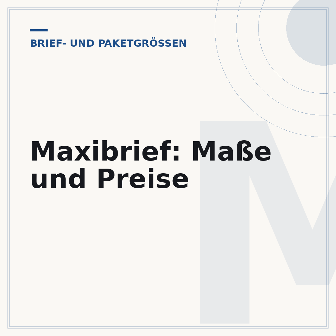 Maxibrief: Maße und Preise