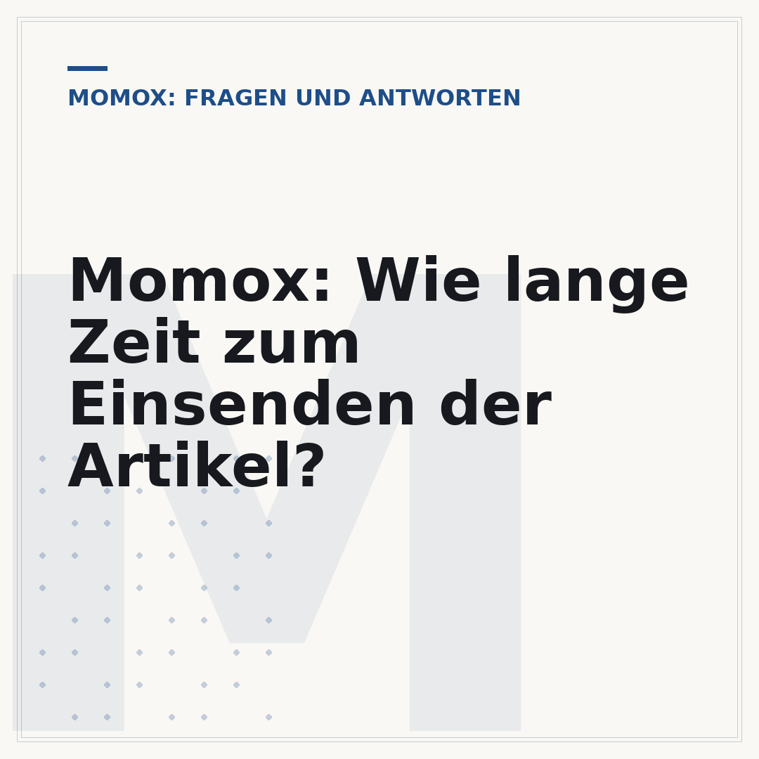 Momox: Wie lange Zeit zum Einsenden der Artikel?