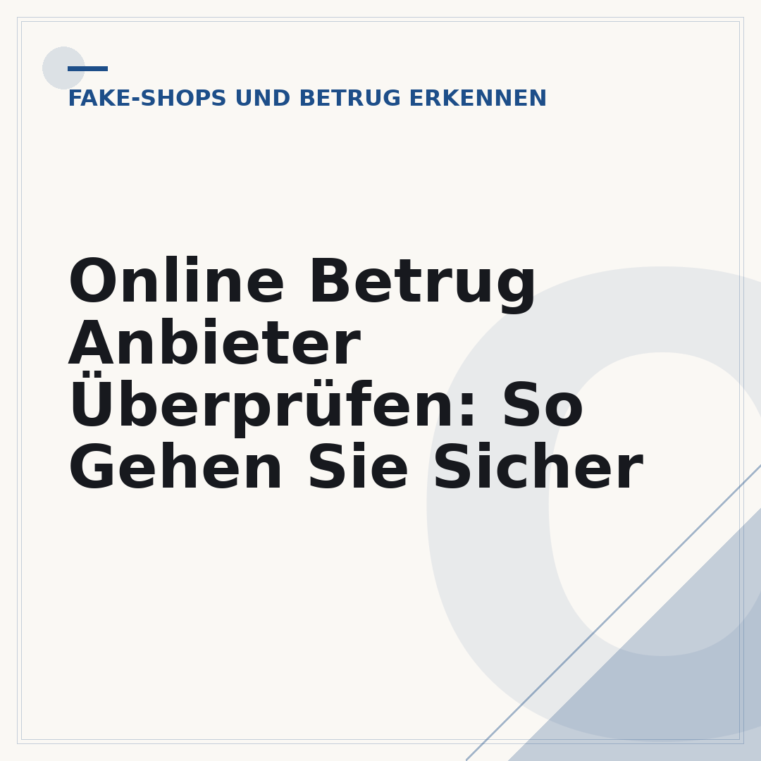 Online Betrug Anbieter Überprüfen: So Gehen Sie Sicher