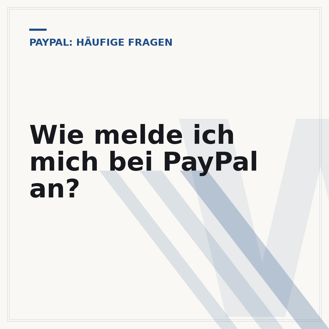 Wie melde ich mich bei PayPal an?