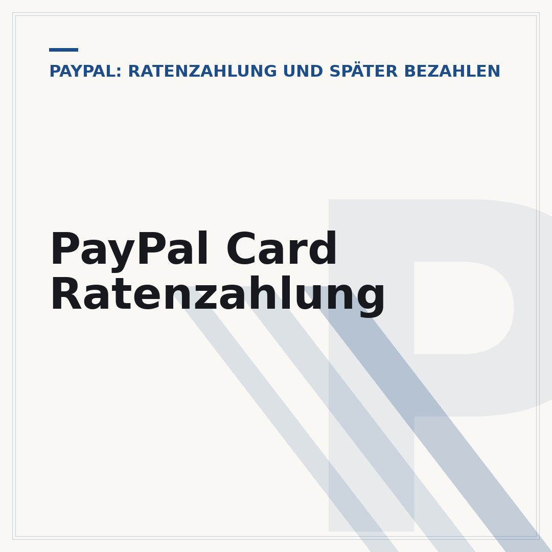 PayPal Card Ratenzahlung