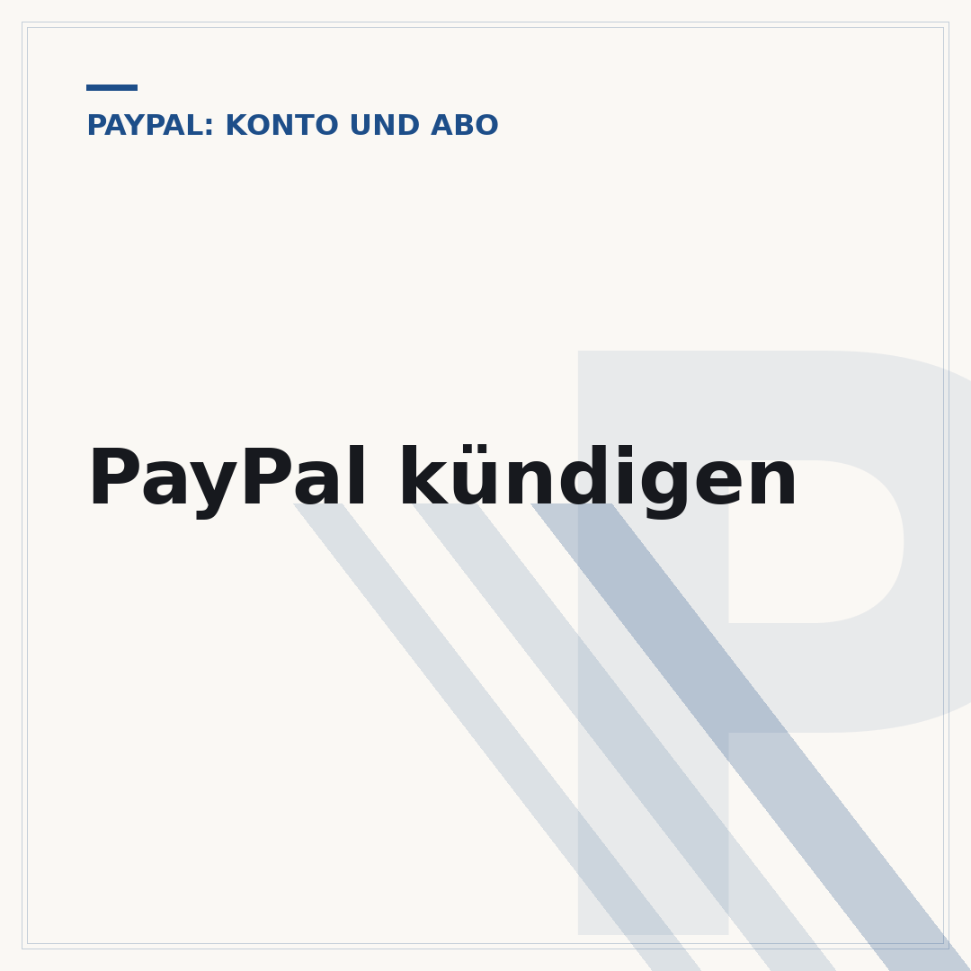 PayPal kündigen