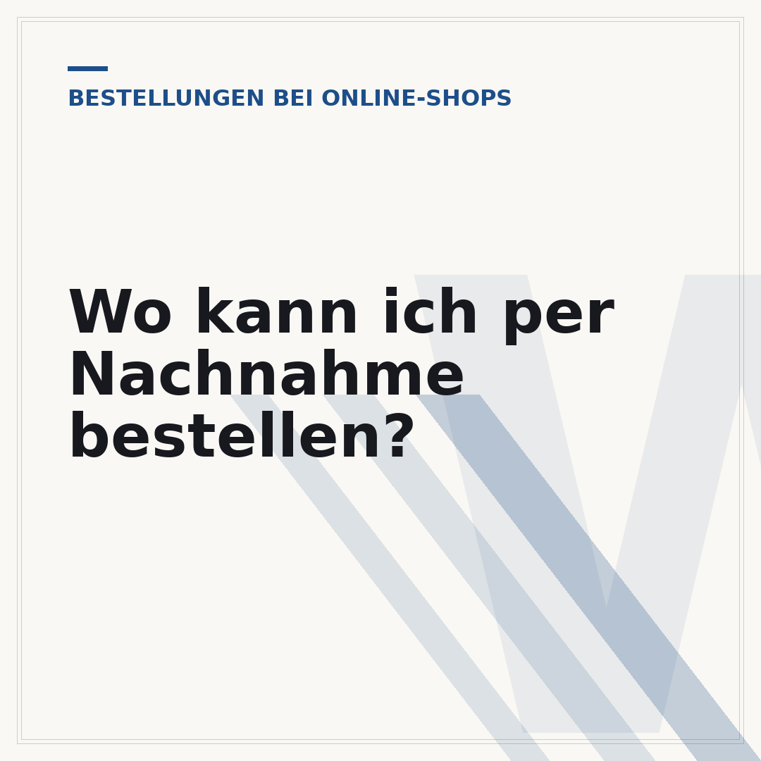 Wo kann ich per Nachnahme bestellen?