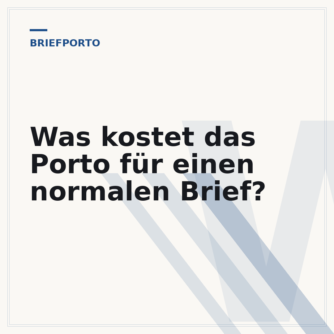 Was kostet das Porto für einen normalen Brief?