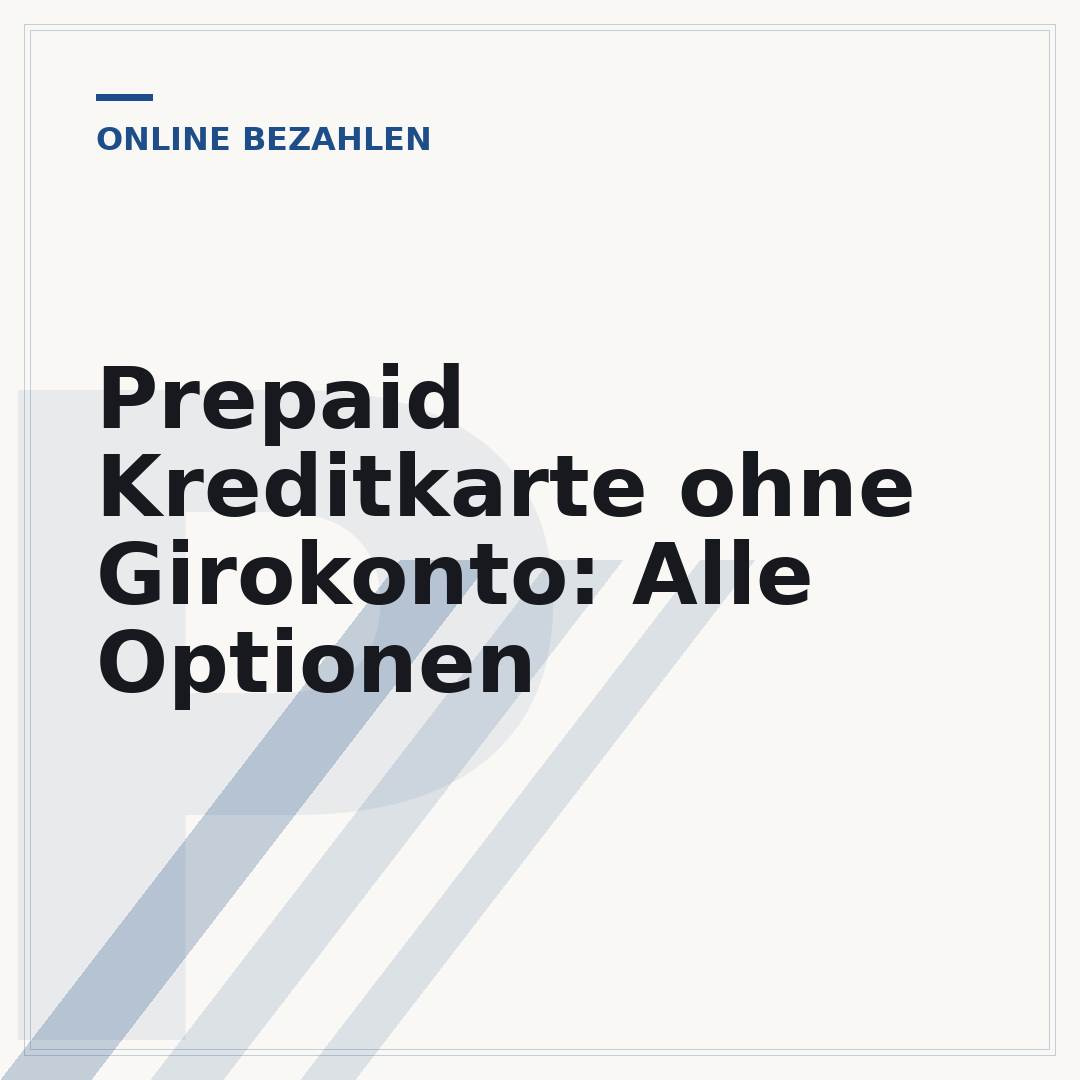 Prepaid Kreditkarte ohne Girokonto: Alle Optionen