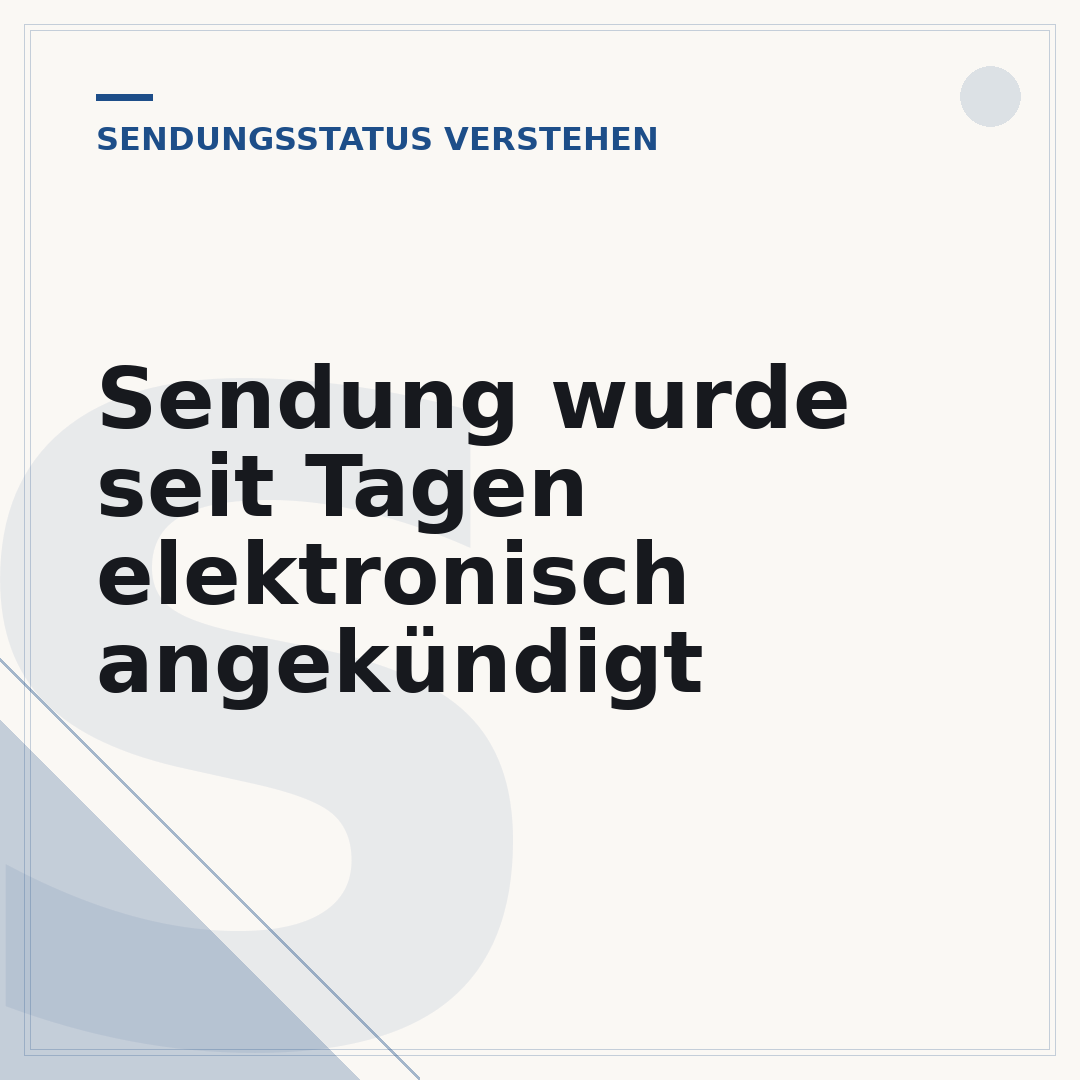 Sendung wurde seit Tagen elektronisch angekündigt