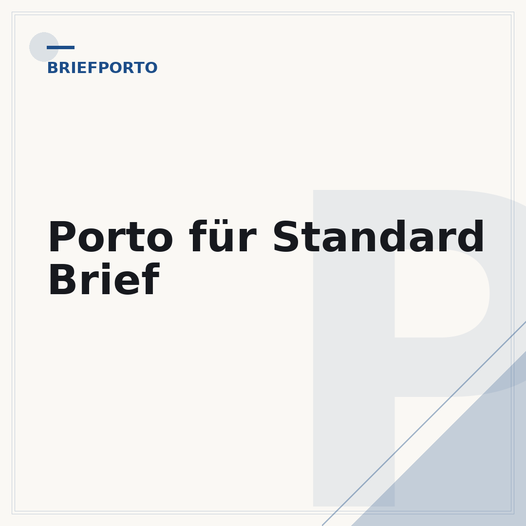 Porto für Standard Brief