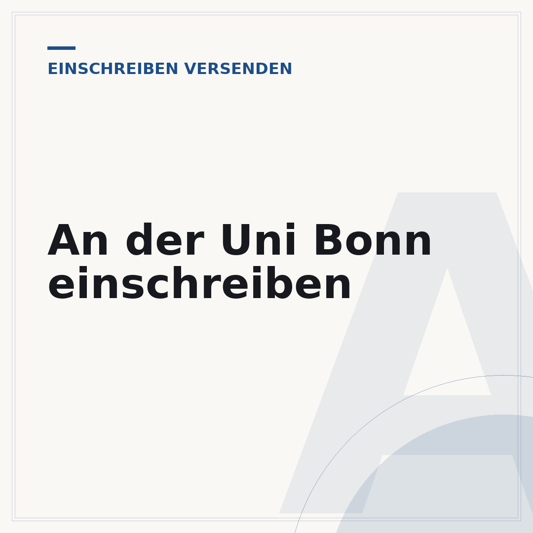 An der Uni Bonn einschreiben