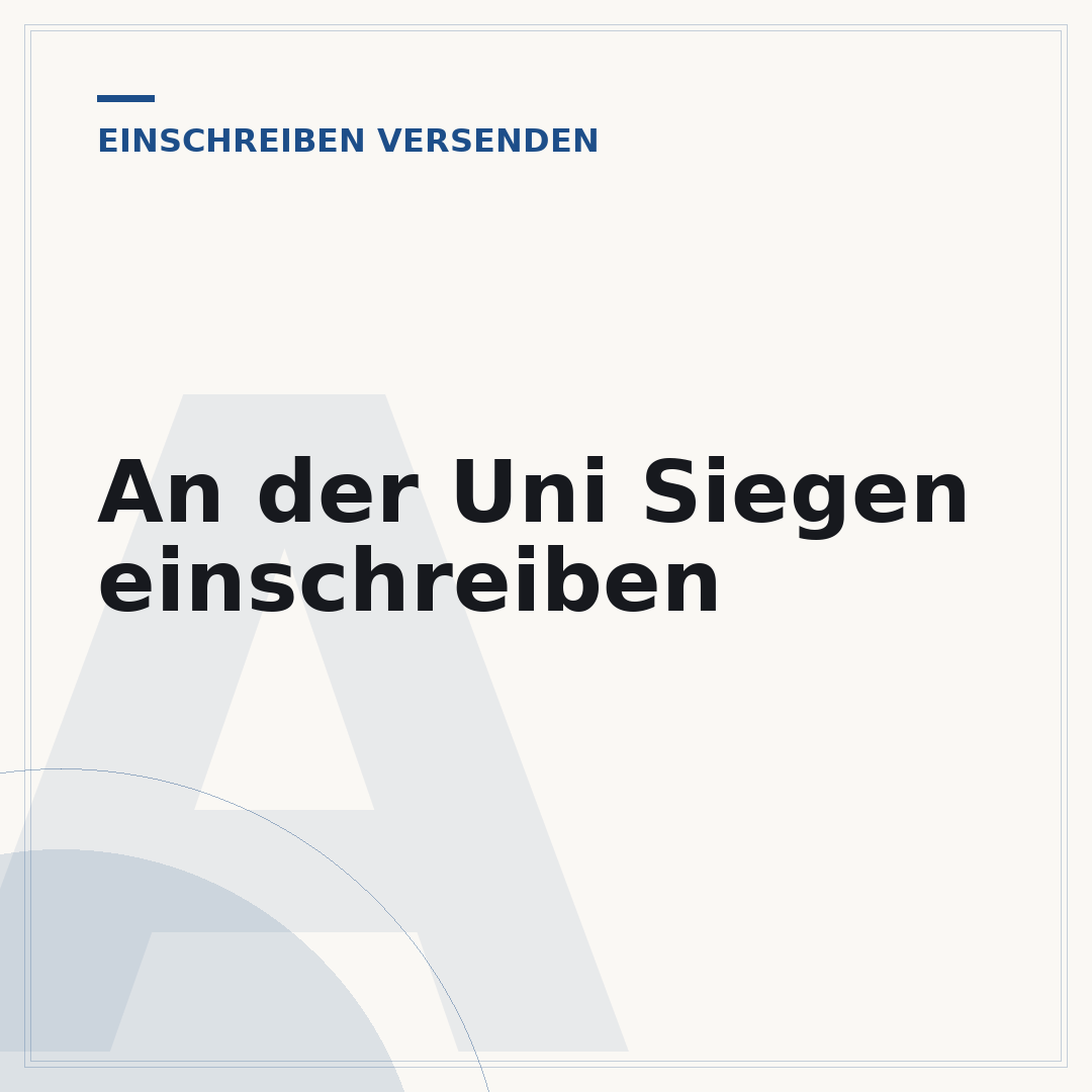 An der Uni Siegen einschreiben