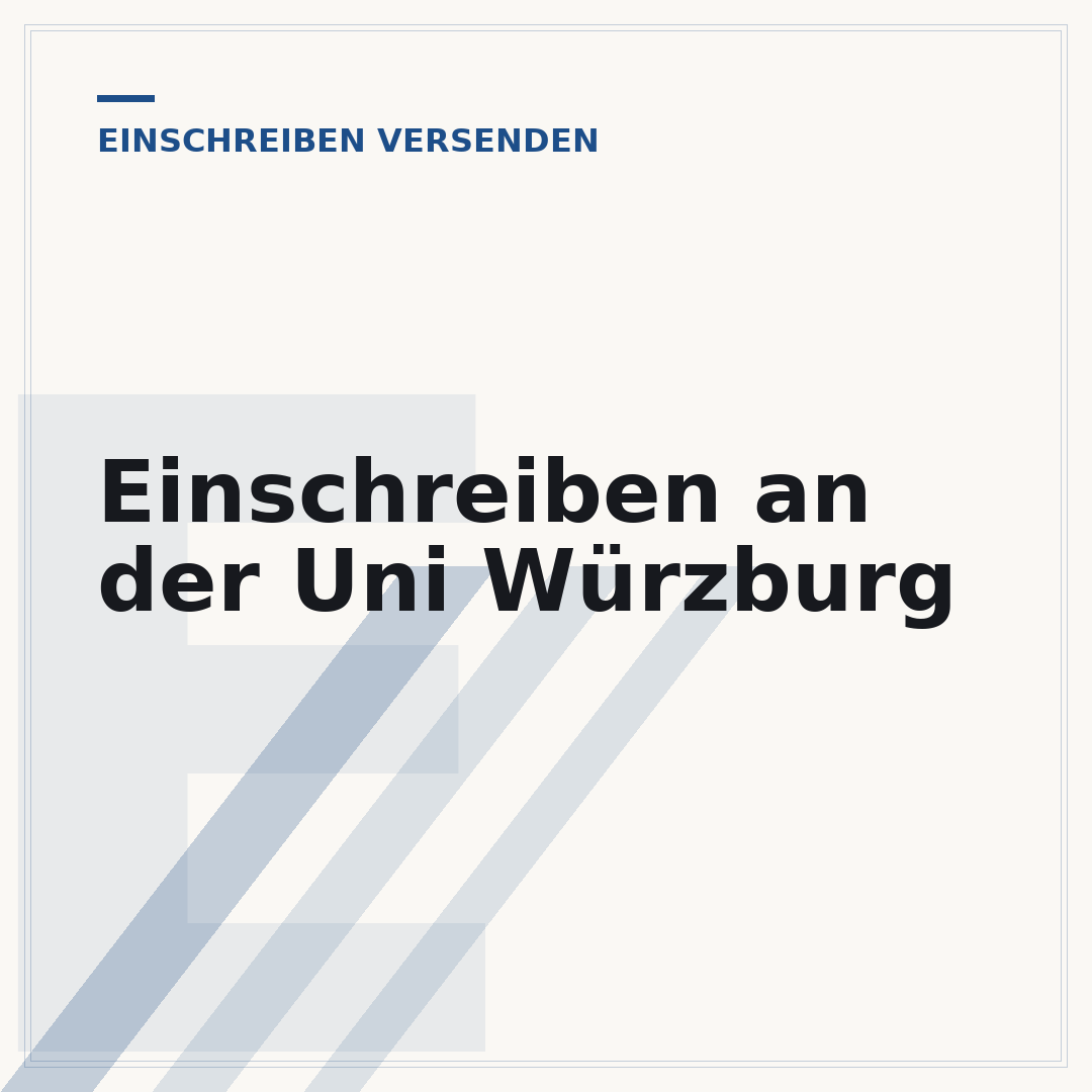 Einschreiben an der Uni Würzburg