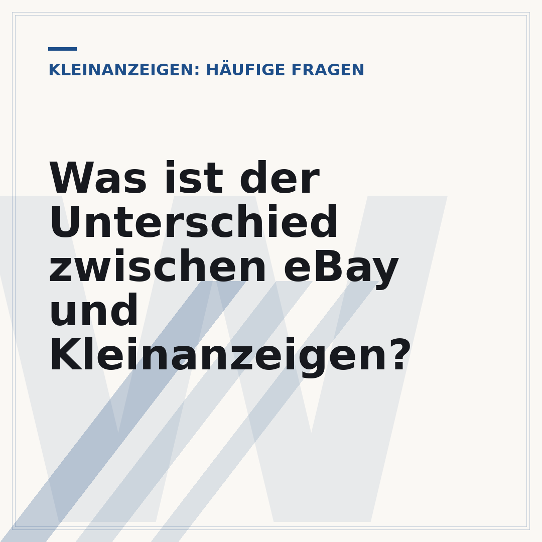 Was ist der Unterschied zwischen eBay und Kleinanzeigen?