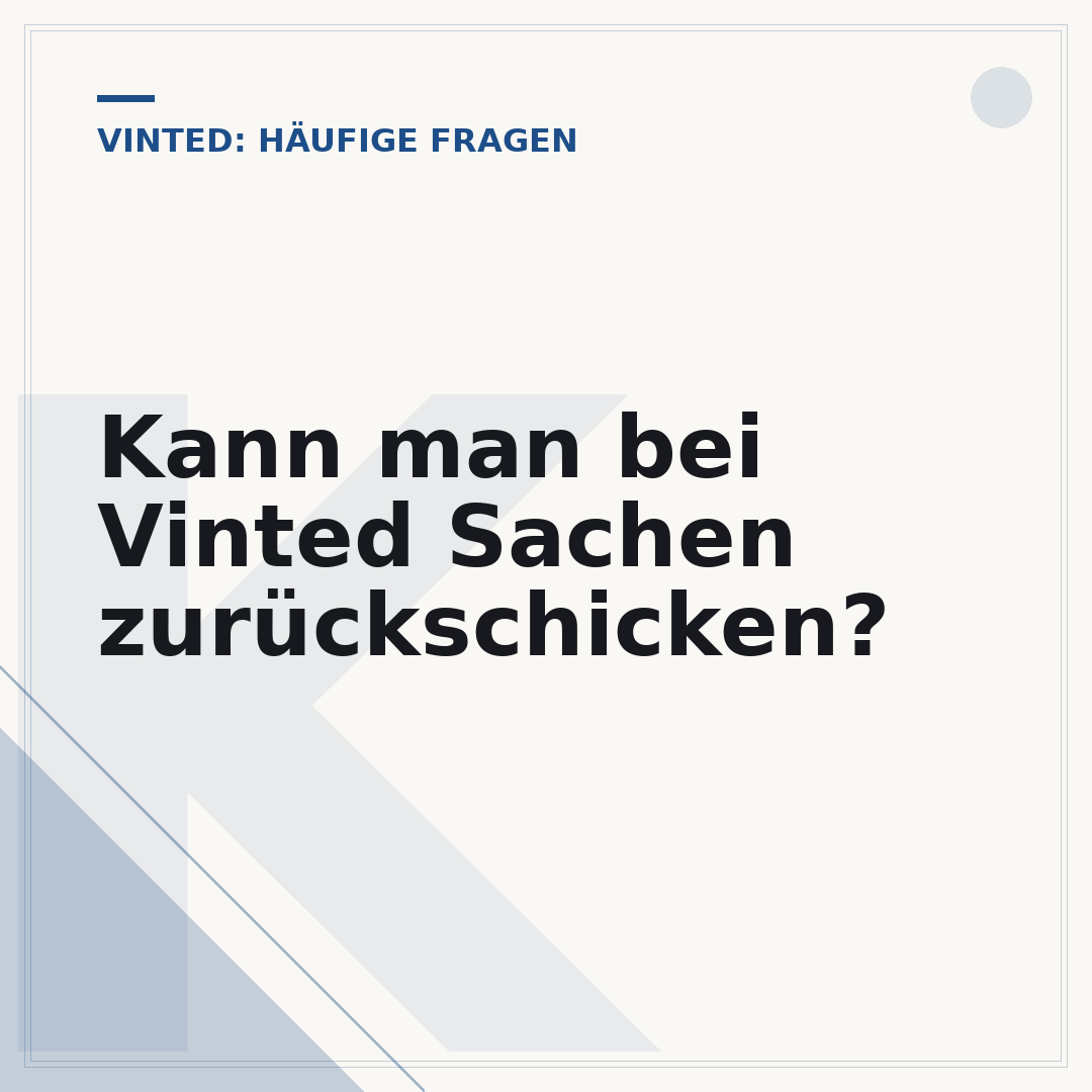 Kann man bei Vinted Sachen zurückschicken?