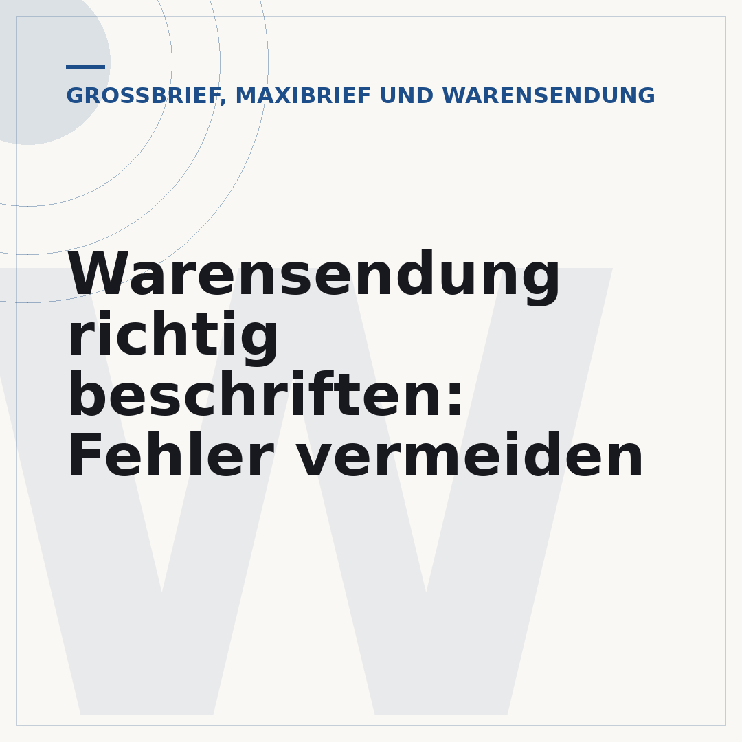 Warensendung richtig beschriften: Fehler vermeiden
