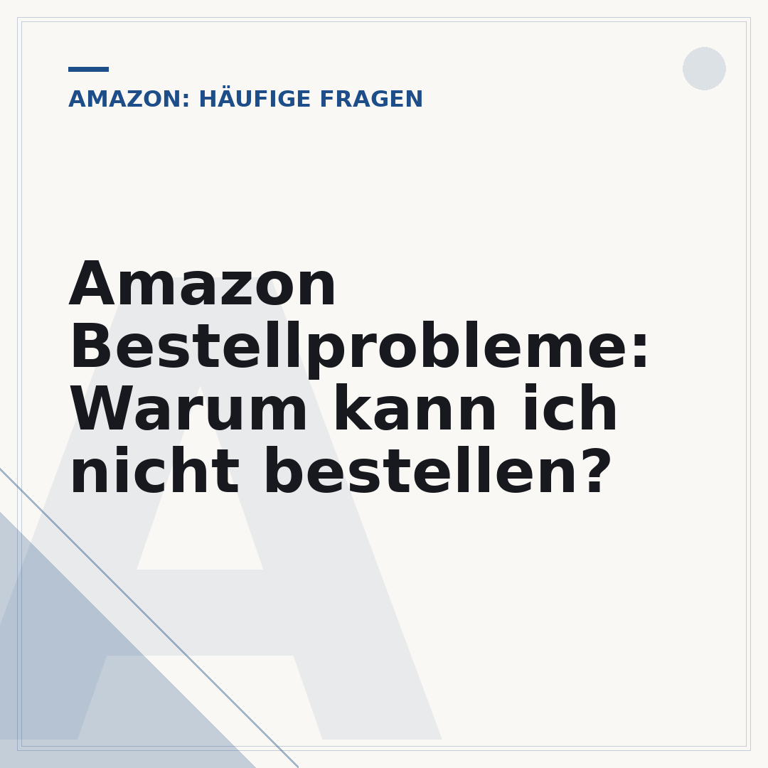 Amazon Bestellprobleme: Warum kann ich nicht bestellen?