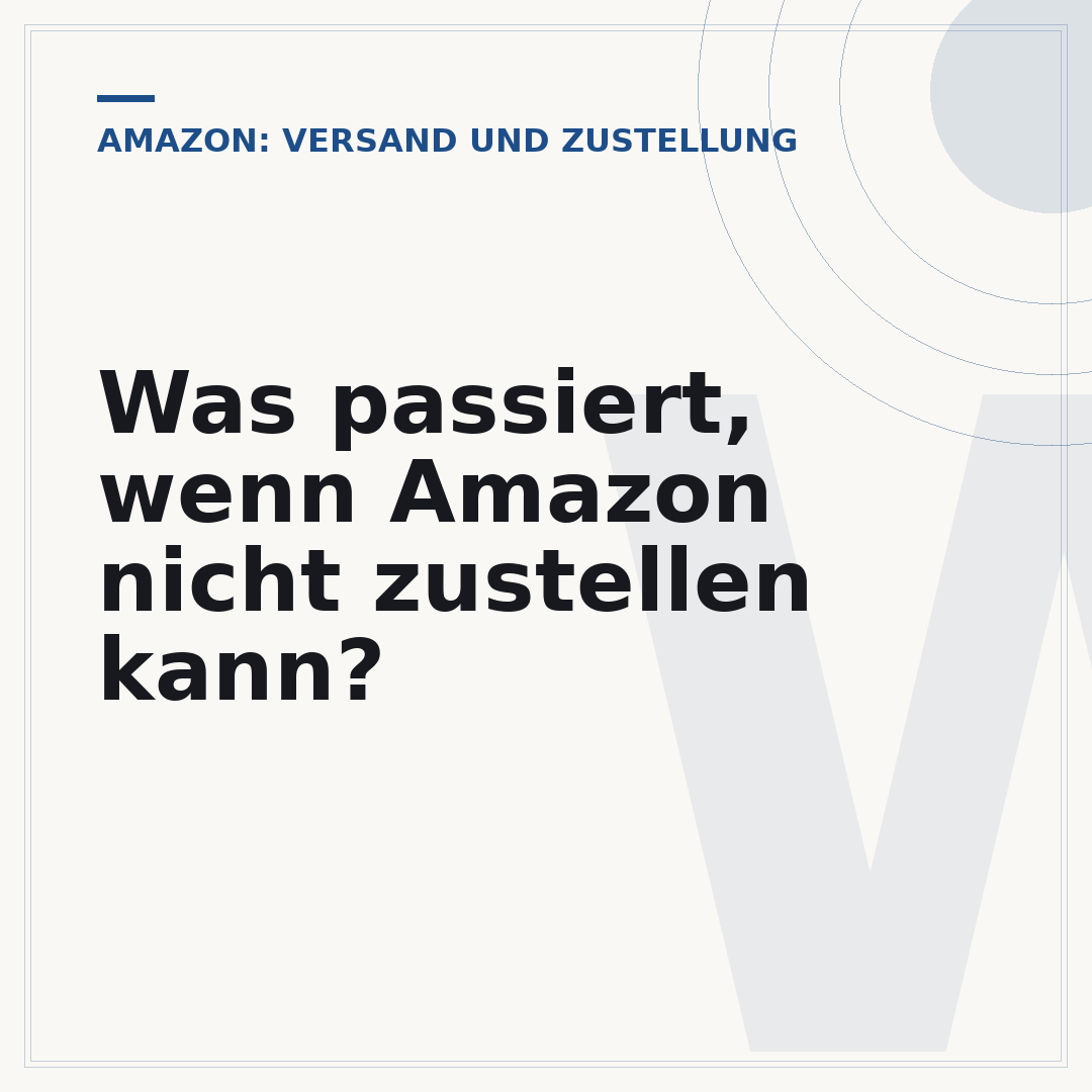Was passiert, wenn Amazon nicht zustellen kann?