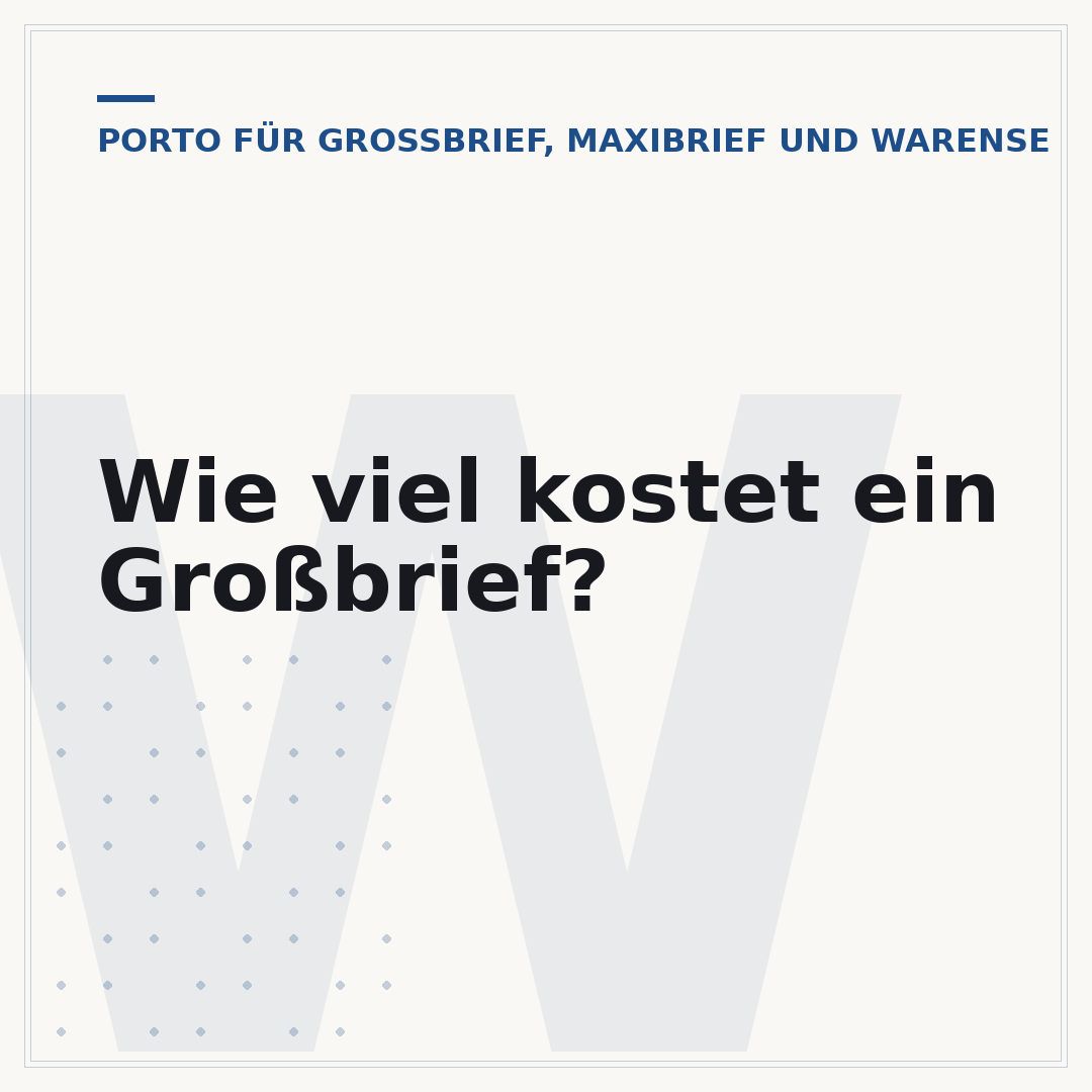 Wie viel kostet ein Großbrief?