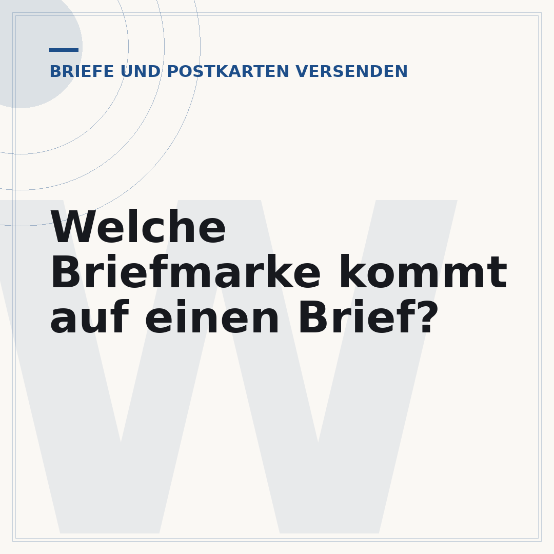 Welche Briefmarke kommt auf einen Brief?