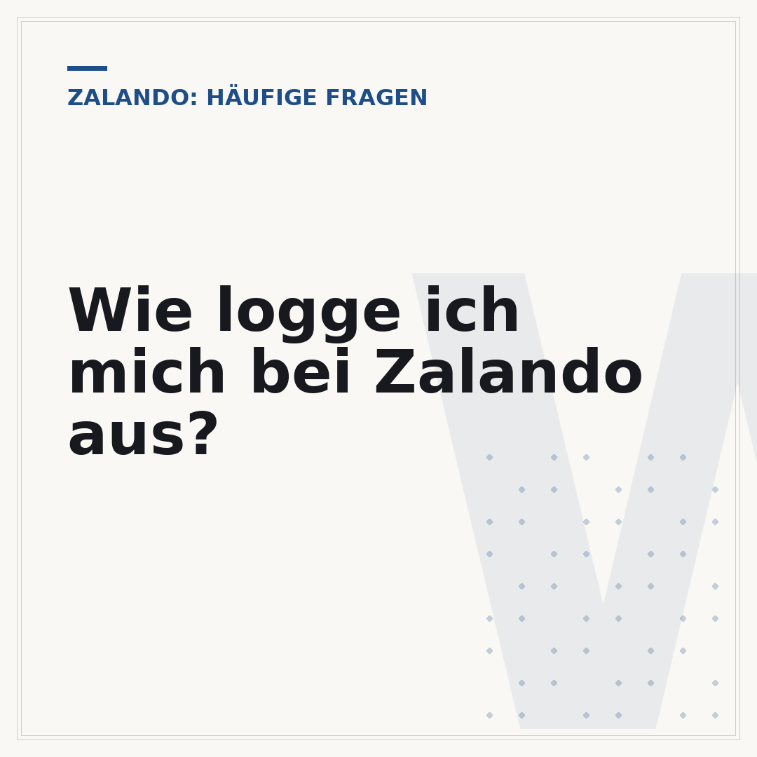 Wie logge ich mich bei Zalando aus?